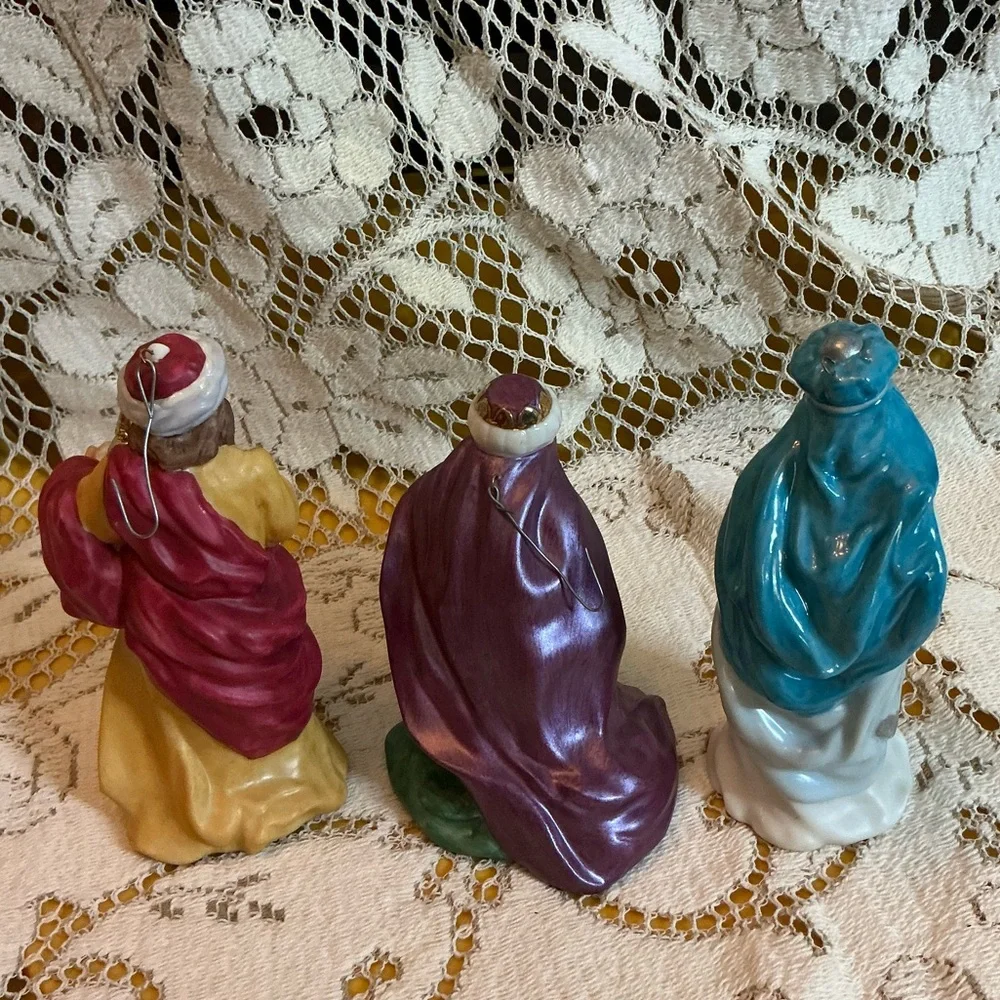 Hallmark Keepsake 1999 Blessed Nativity 3 Magi Wisemen Ornament Set w/ Boxes